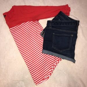 Striped Raglan Style Express Top